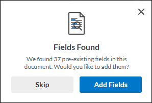 Fields found window